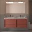 Mueble de baño Attila suspendido 4 cajones doble seno 140 cm red satin de Salgar